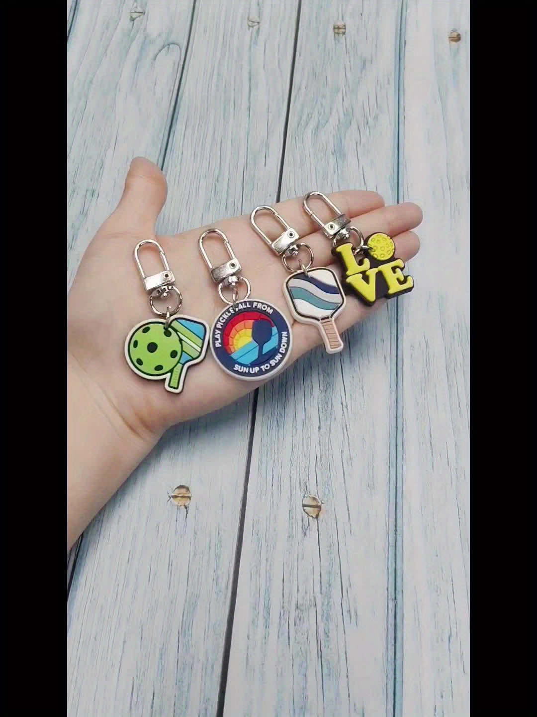 pickle ball keychain