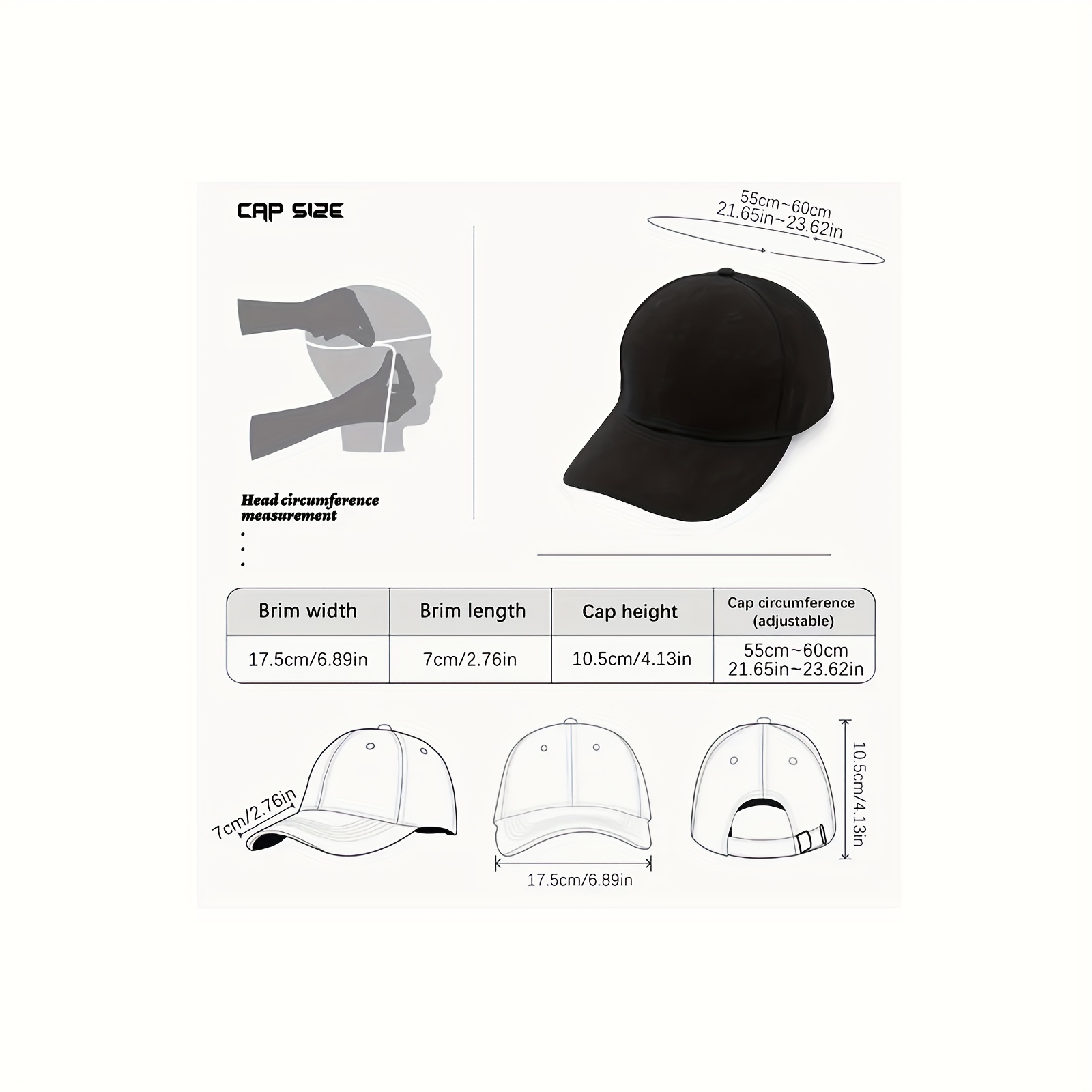 1pc customizable cap