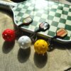 1 set novelty sports pickleball racket keychain