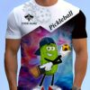custom pickleball 3d t shirt with your own logos