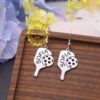 pickleball paddles earrings
