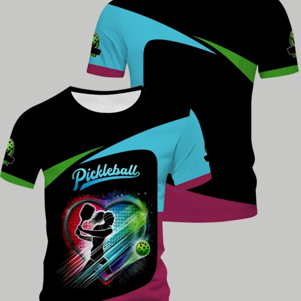 3d digital print t shirt for pickleball regular fit