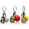 1 set novelty sports pickleball racket keychain