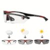 semi rimless photochromic pickleball glasses