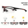 semi rimless photochromic pickleball glasses
