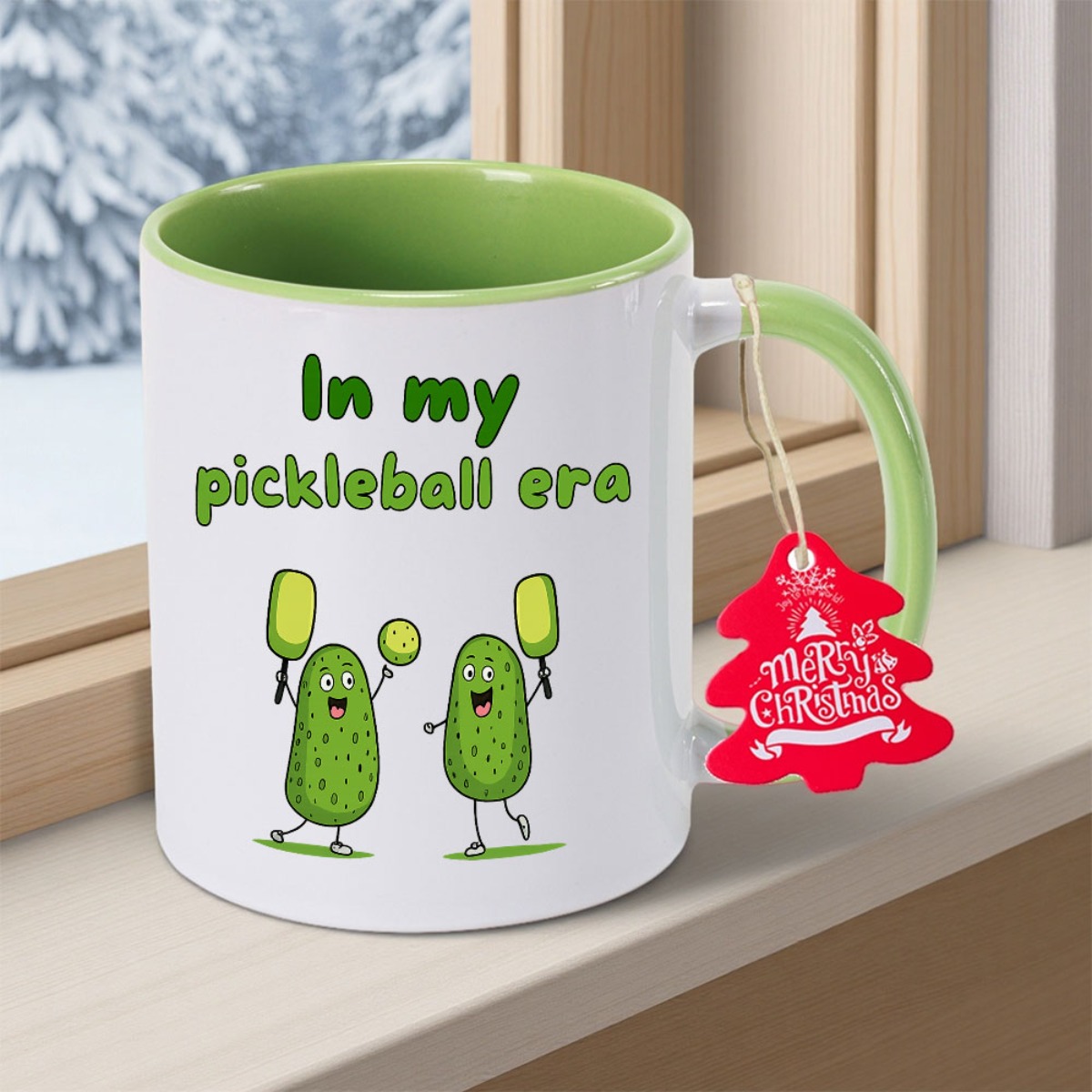 11oz ceramic coffee mug pickleball