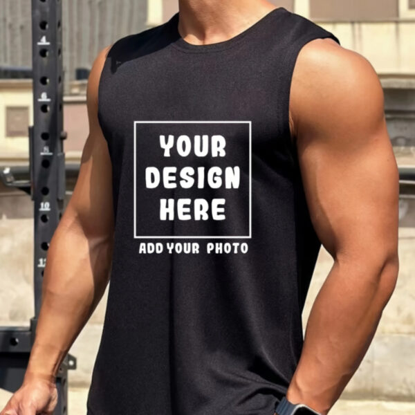 personalized logo gym t shirt front/back printing
