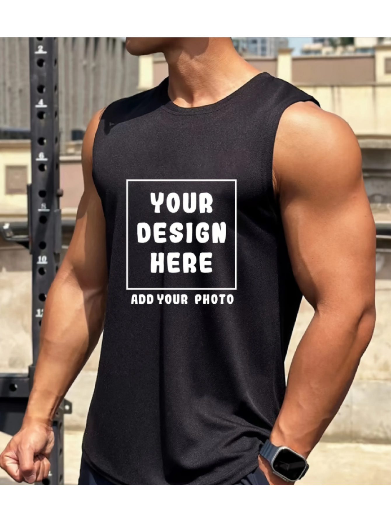 personalized logo gym t shirt front/back printing