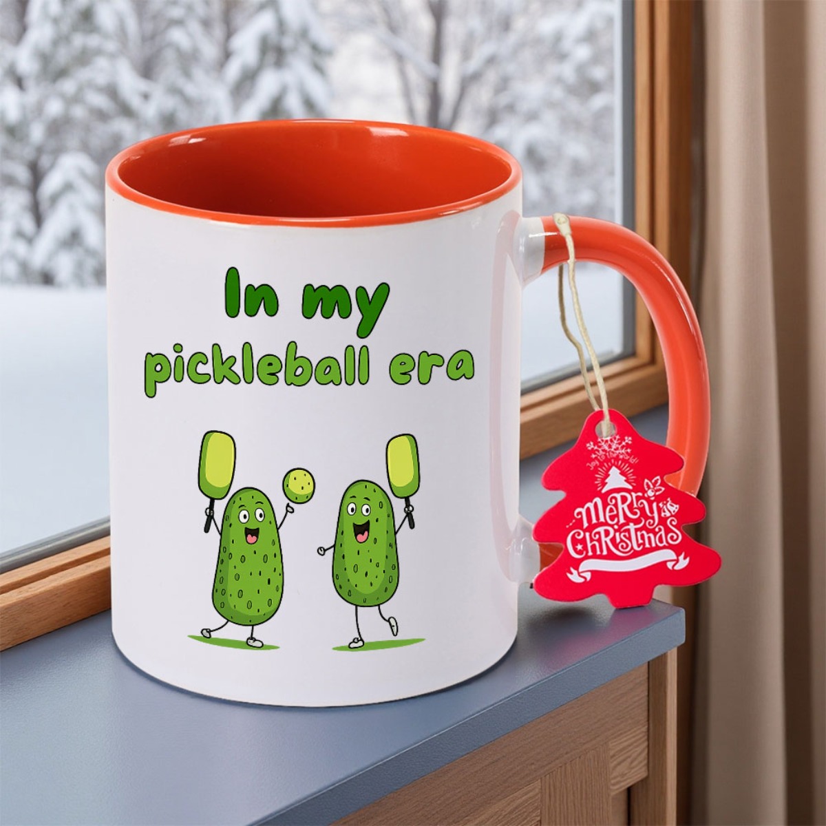 11oz ceramic coffee mug pickleball