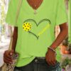 women love picklebal v neck t shirt