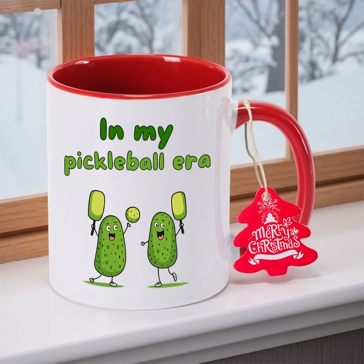 11oz ceramic coffee mug pickleball