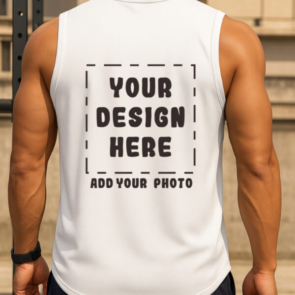 personalized logo gym t shirt front/back printing