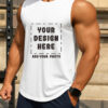 personalized logo gym t shirt front/back printing