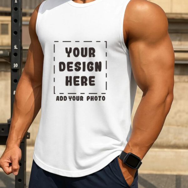 personalized logo gym t shirt front/back printing