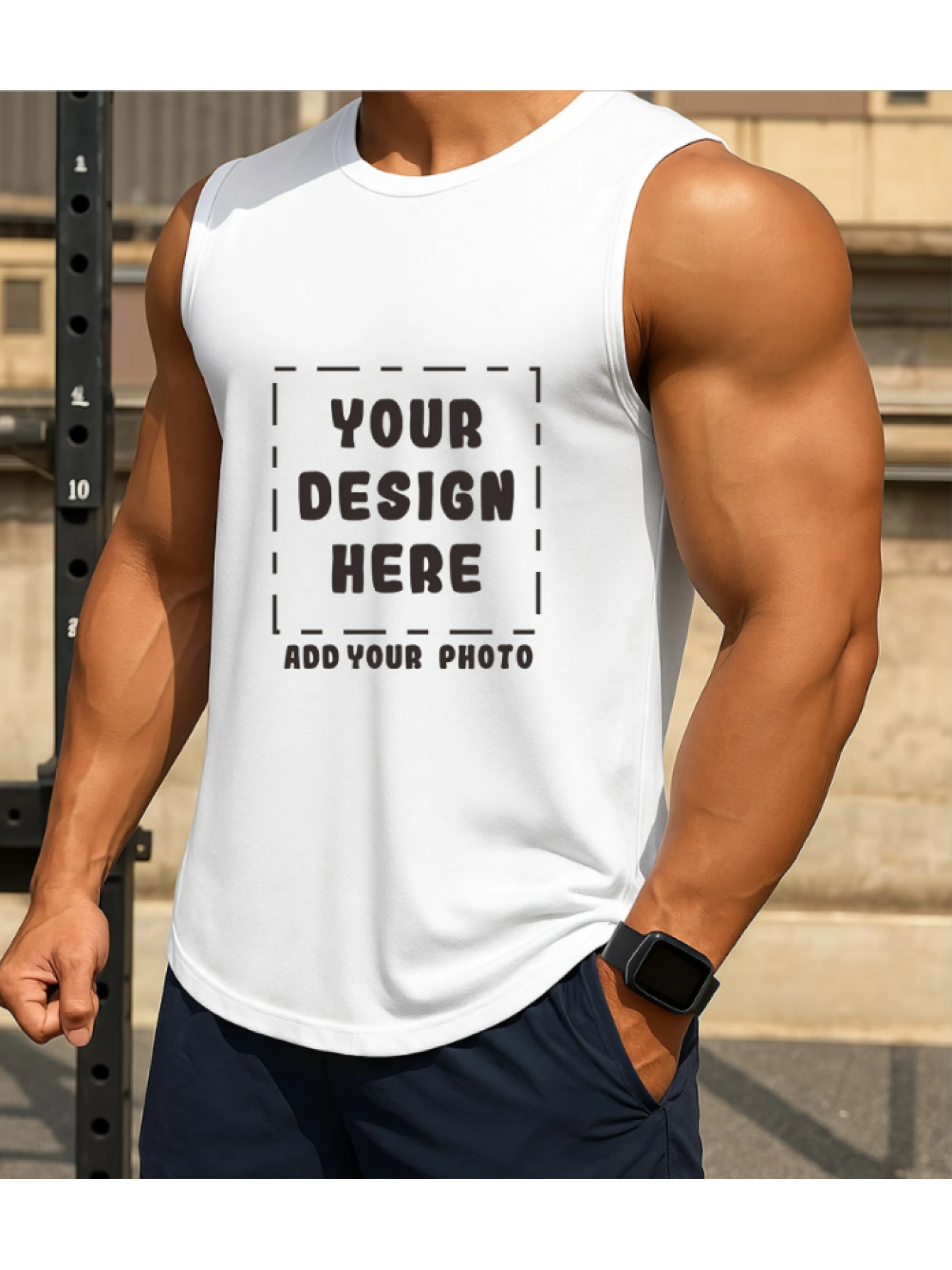 personalized logo gym t shirt front/back printing