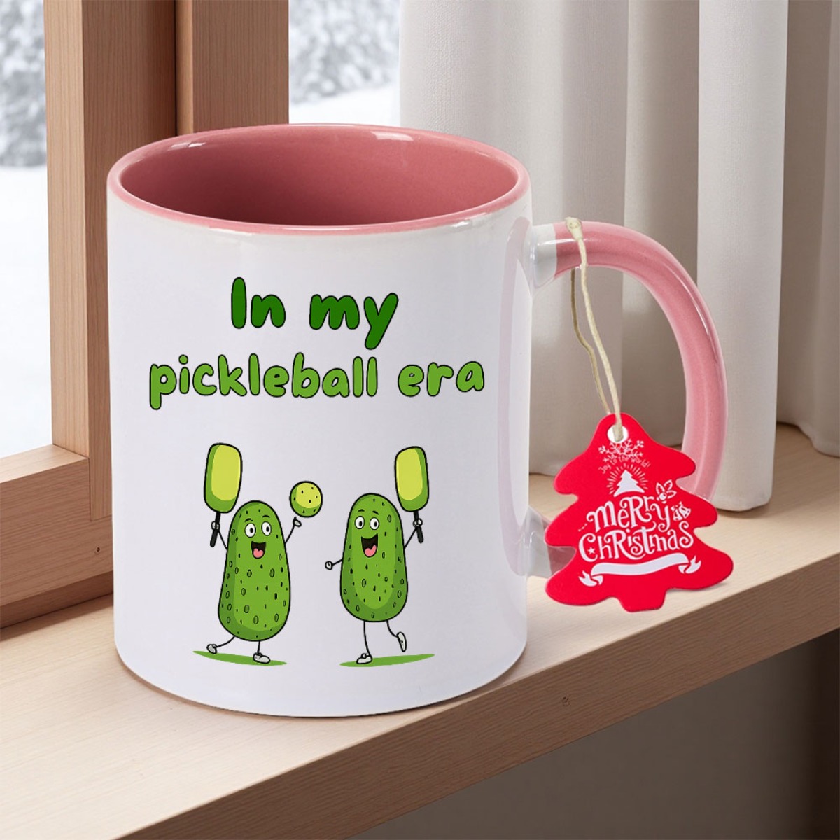 11oz ceramic coffee mug pickleball