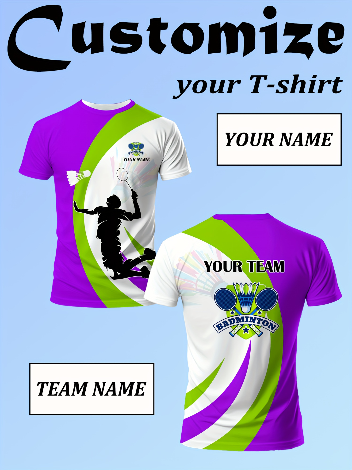 badminton short sleeve t shirt