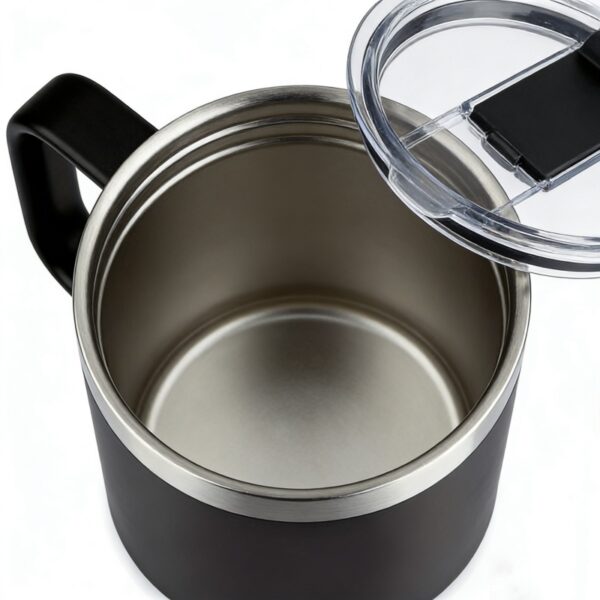pickleball 14oz steel insulated mug handle