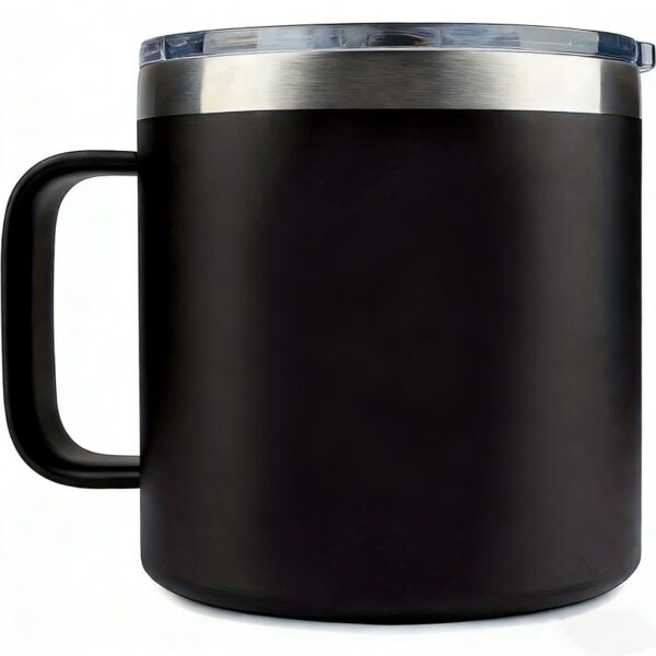 pickleball 14oz steel insulated mug handle