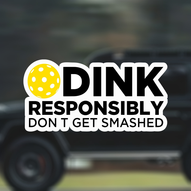 dink responsibly pickleball stickers