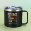 pickleball 14oz steel insulated mug handle