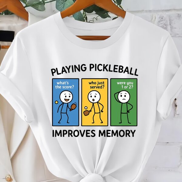 playing-pickleball-cartoon-short-sleeve-t-shirt