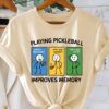 playing pickleball cartoon short sleeve t shirt