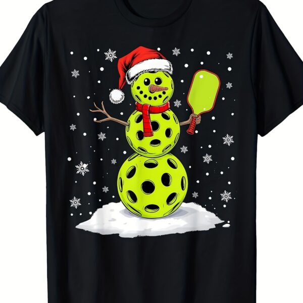pickleball-snowman-t-shirt