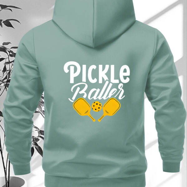 women's pickle baller graphic zip up hooded