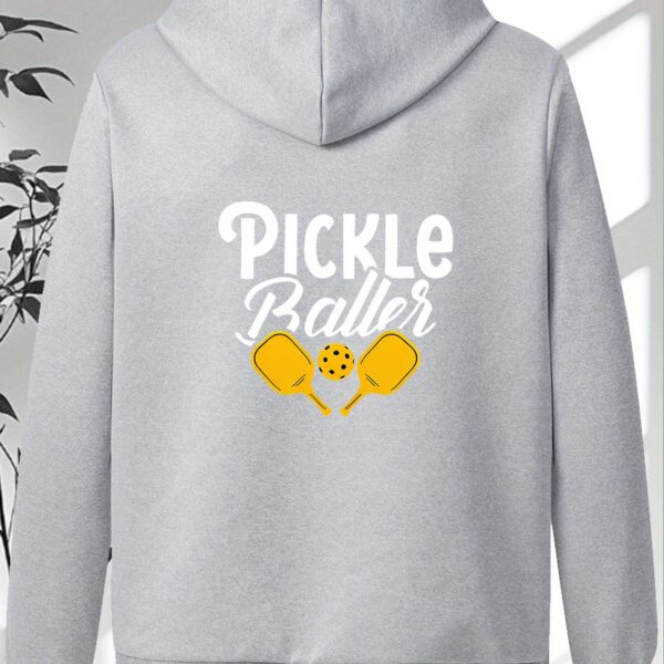 women's pickle baller graphic zip up hooded