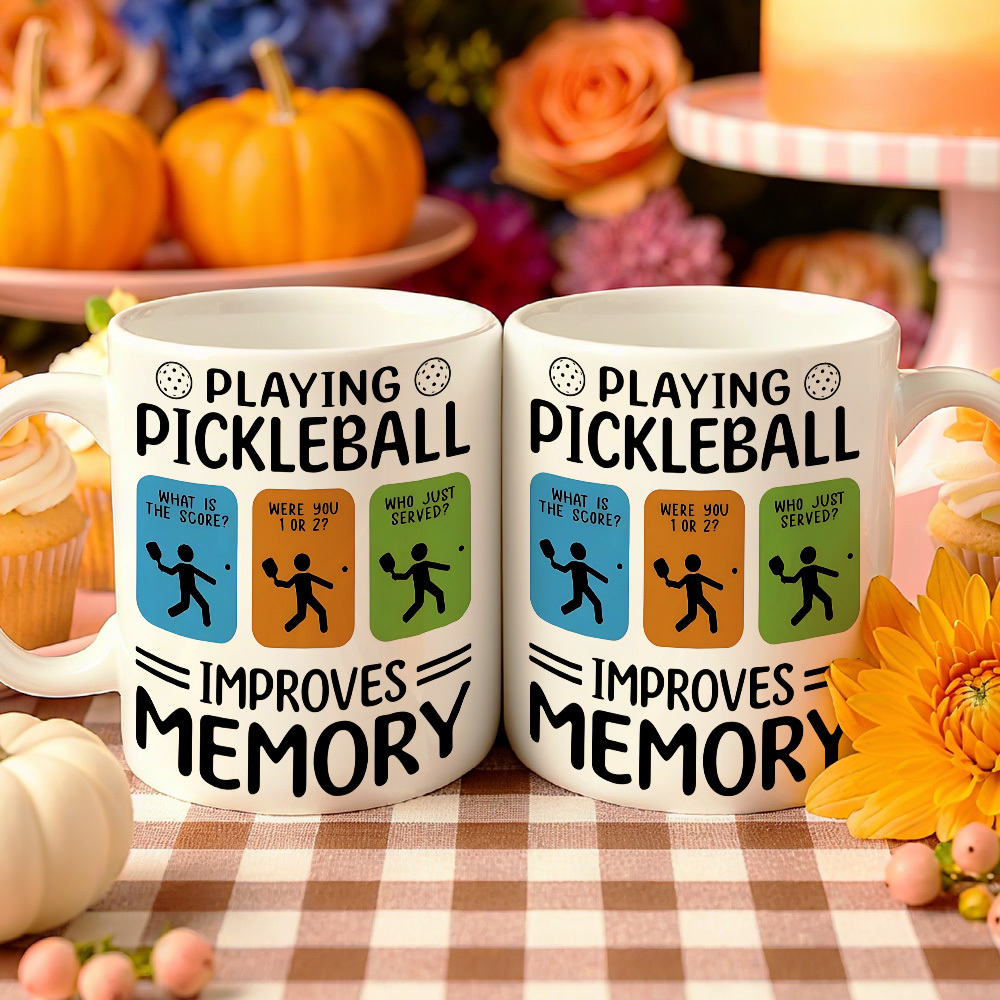 playing pickleball improves memory mug