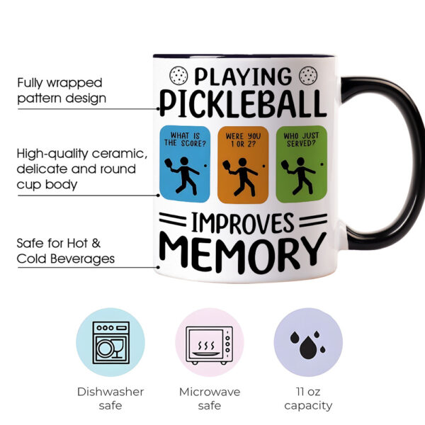 Home playing pickleball improves memory mug
