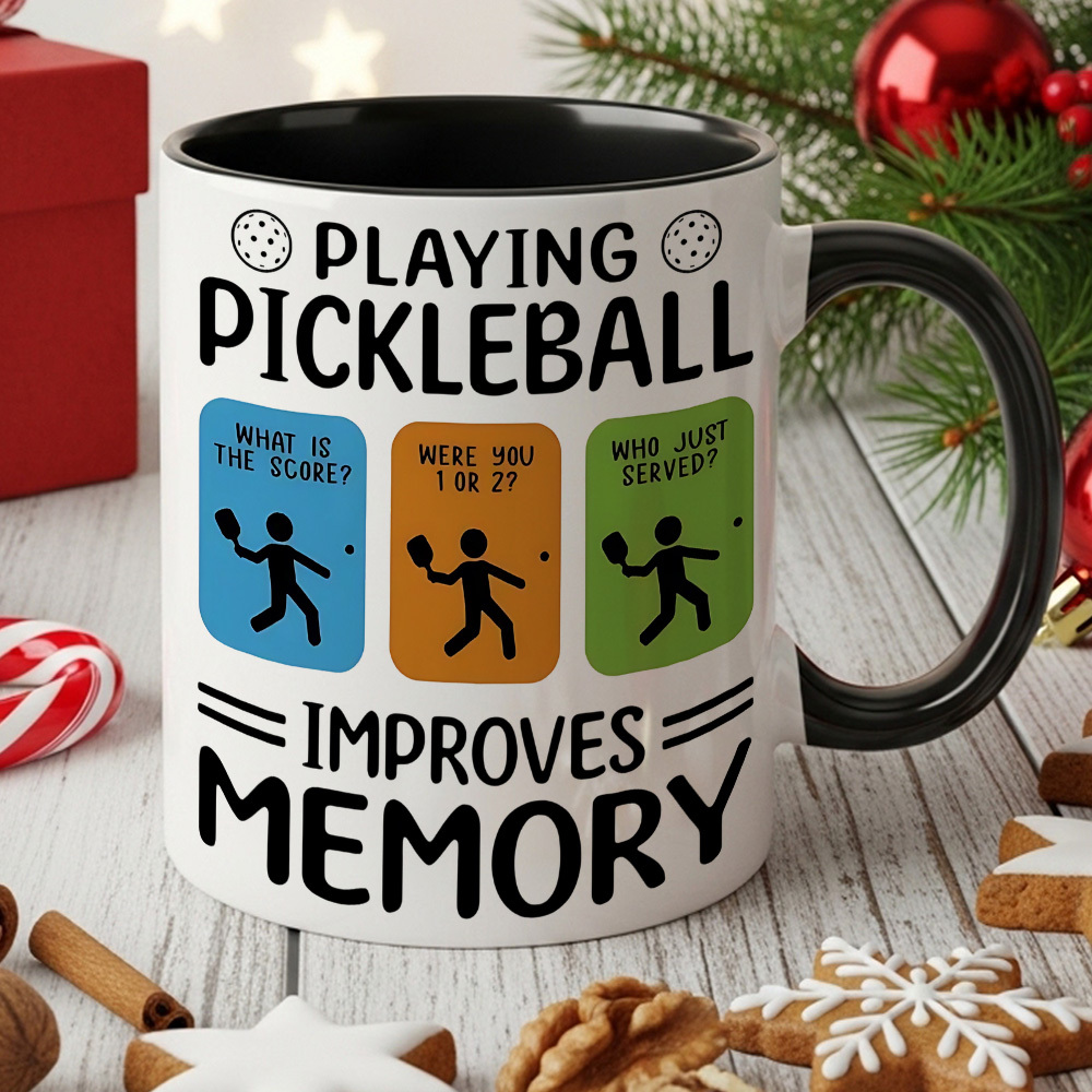 playing pickleball improves memory mug