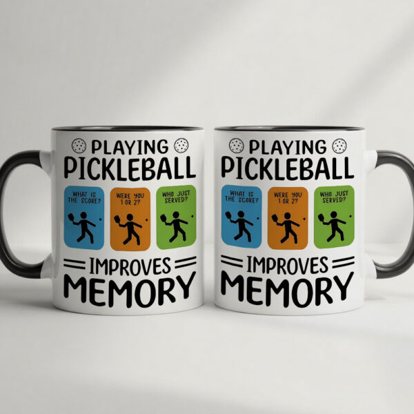 Home playing pickleball improves memory mug