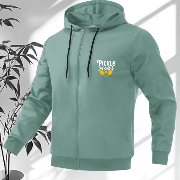women's pickle baller graphic zip up hooded
