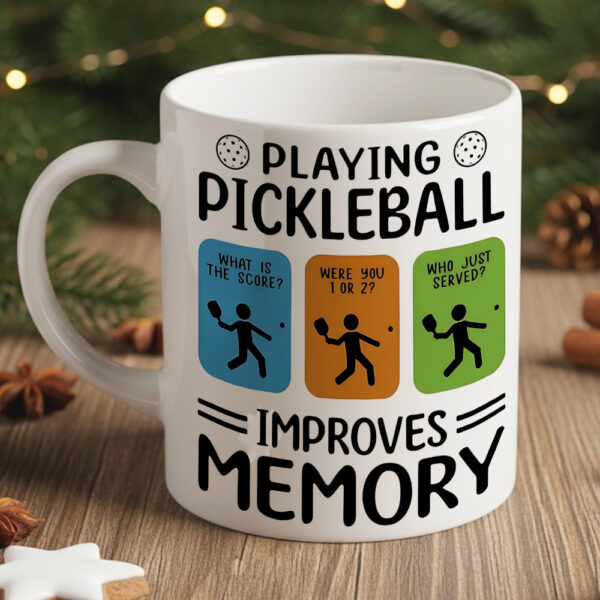 Home playing pickleball improves memory mug