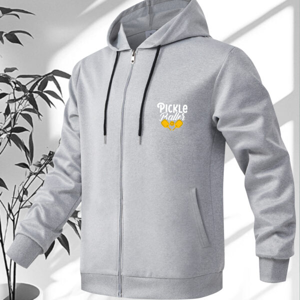 women's pickle baller graphic zip up hooded