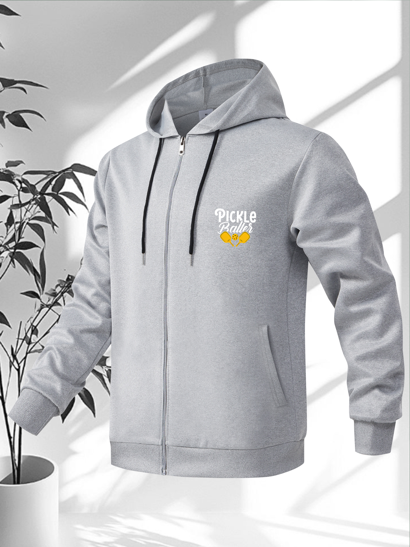 women's pickle baller graphic zip up hooded