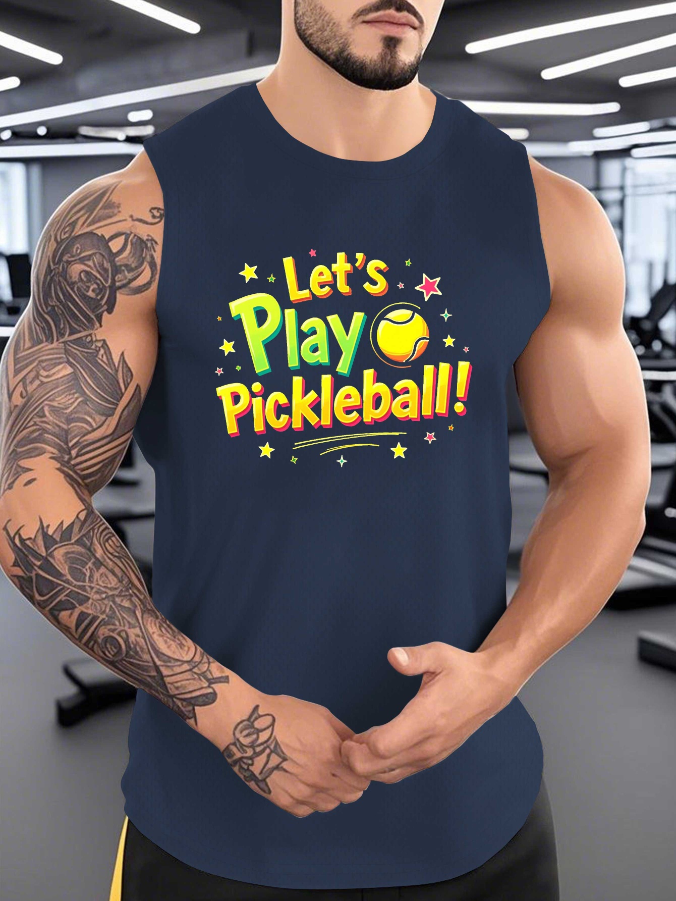 men's sleeveless pickleball shirt