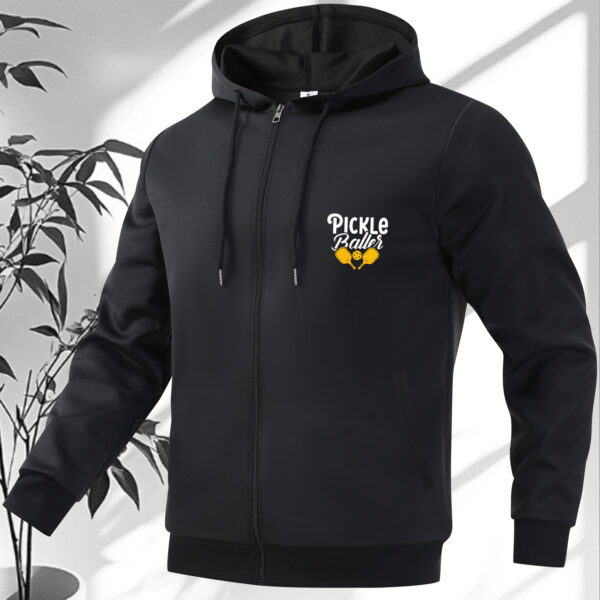 women's pickle baller graphic zip up hooded