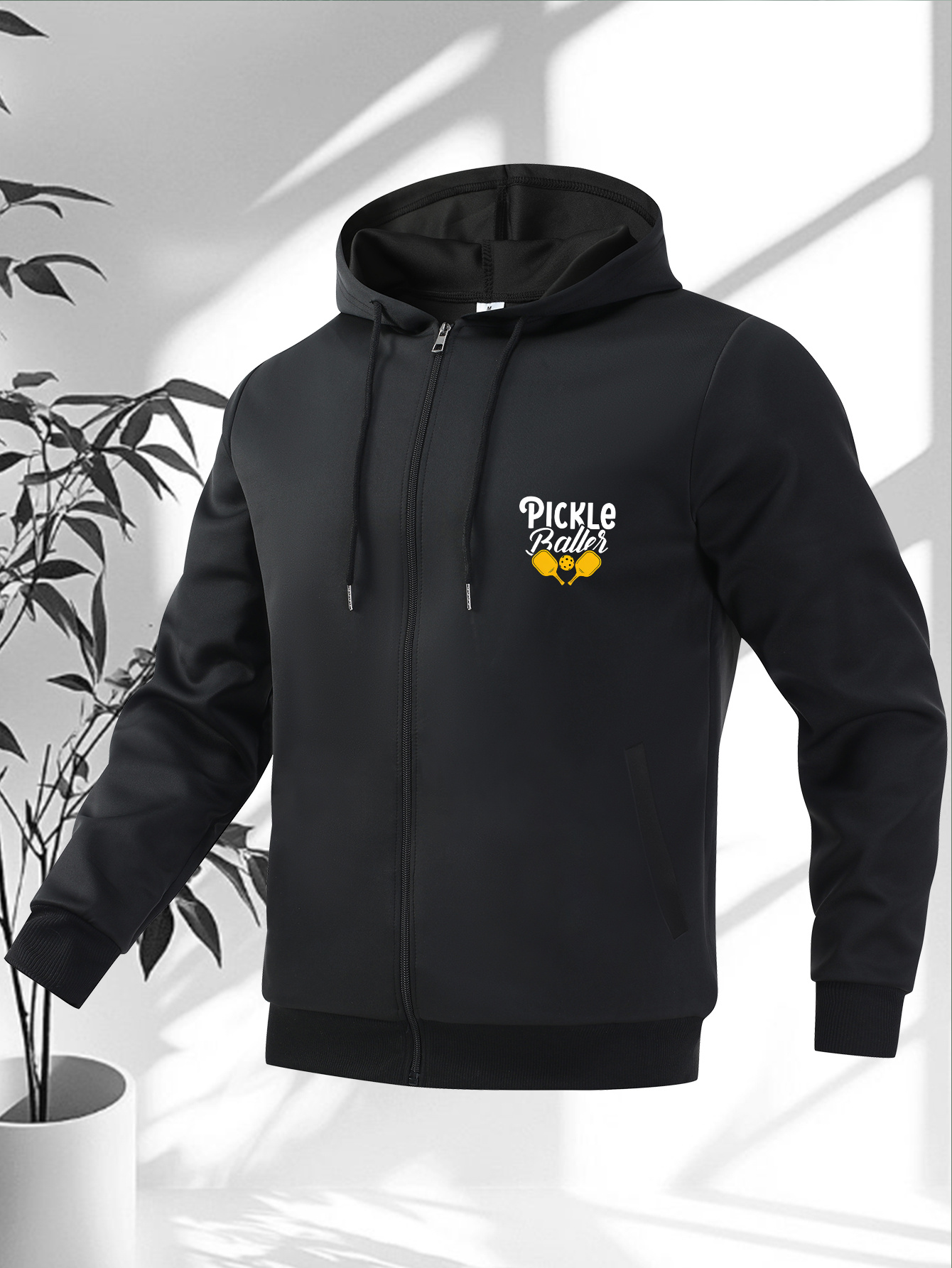 women's pickle baller graphic zip up hooded