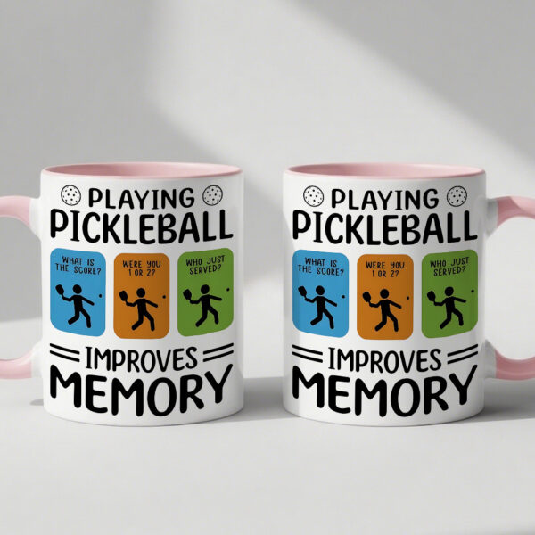 Home playing pickleball improves memory mug