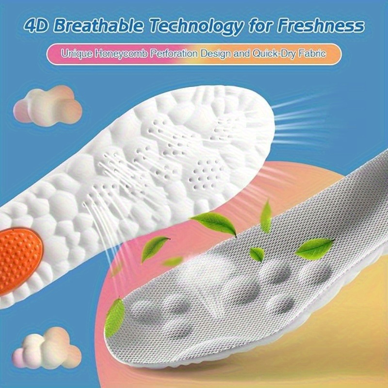 pickleball 4d cloud memory cushioning insoles (1 pair)